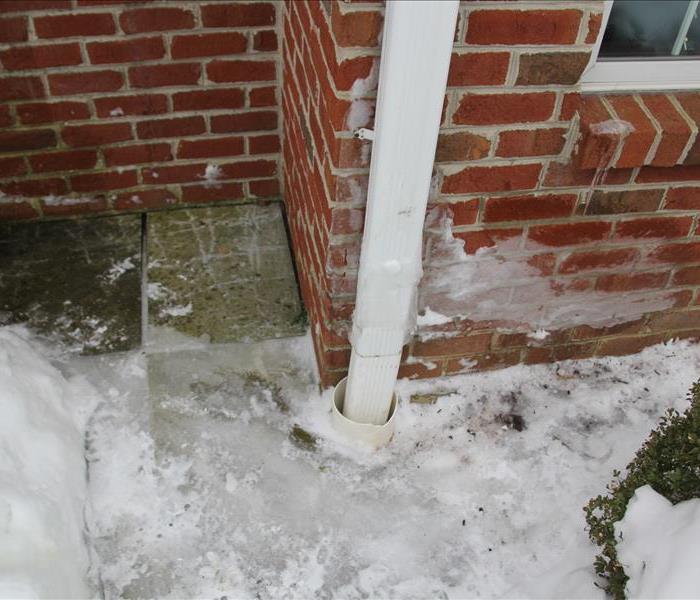 Ice on a pipe
